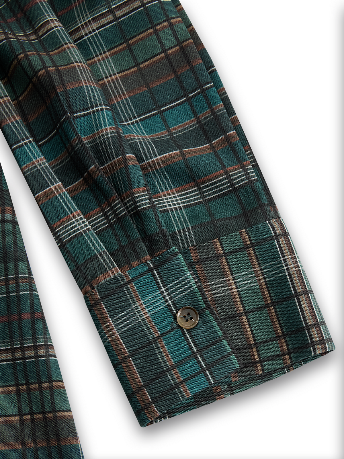 Plaid Shirt Dress Maxi Length Long Sleeve Button Front