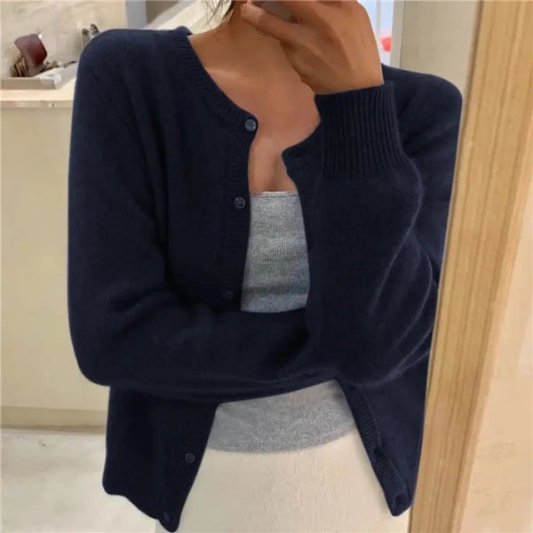 Ava | Women's Jumper Soft Knit Button-Front Cardigan