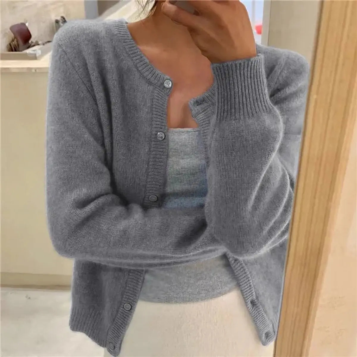Ava | Women's Jumper Soft Knit Button-Front Cardigan