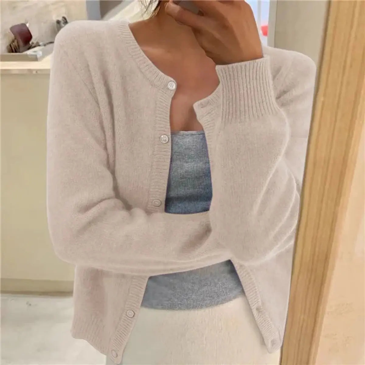 Ava | Women's Jumper Soft Knit Button-Front Cardigan