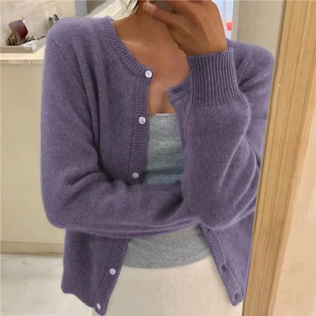 Ava | Women's Jumper Soft Knit Button-Front Cardigan