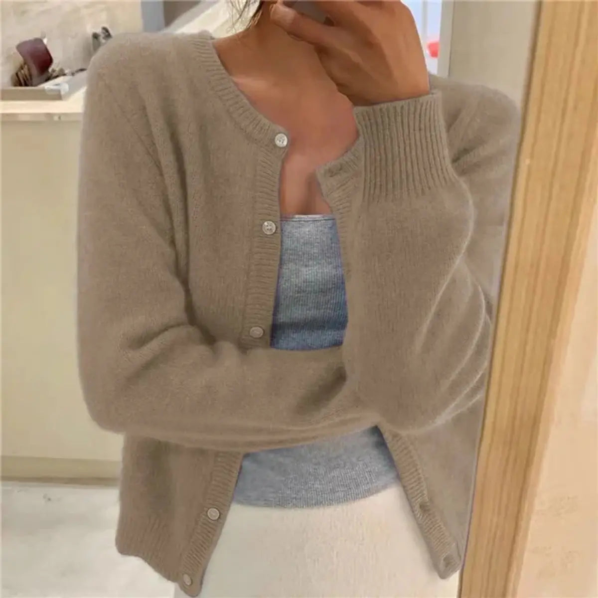 Ava | Women's Jumper Soft Knit Button-Front Cardigan