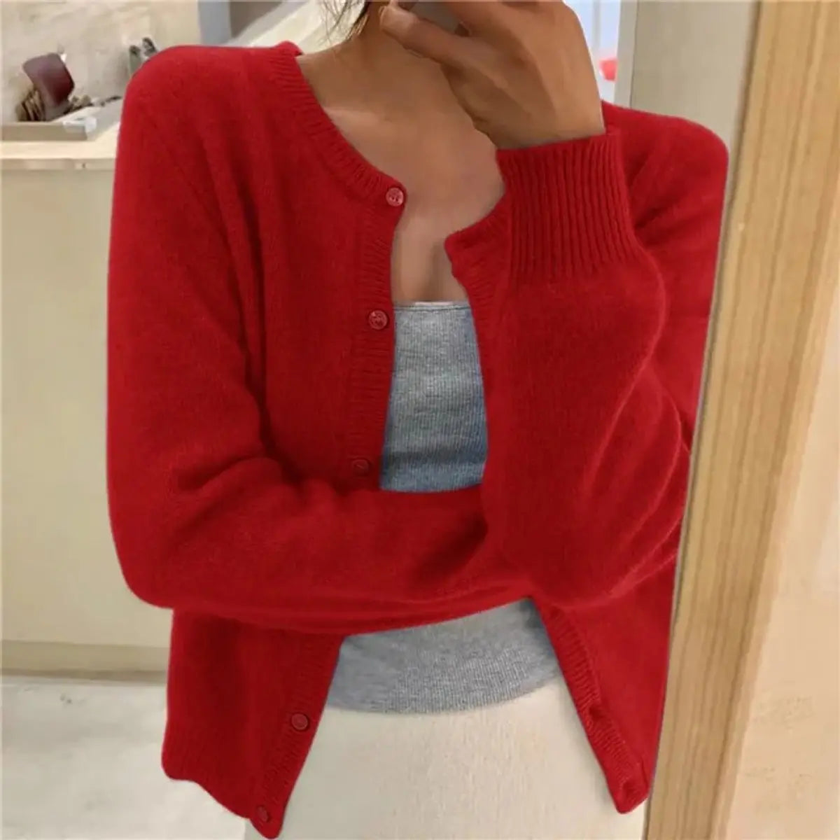 Ava | Women's Jumper Soft Knit Button-Front Cardigan