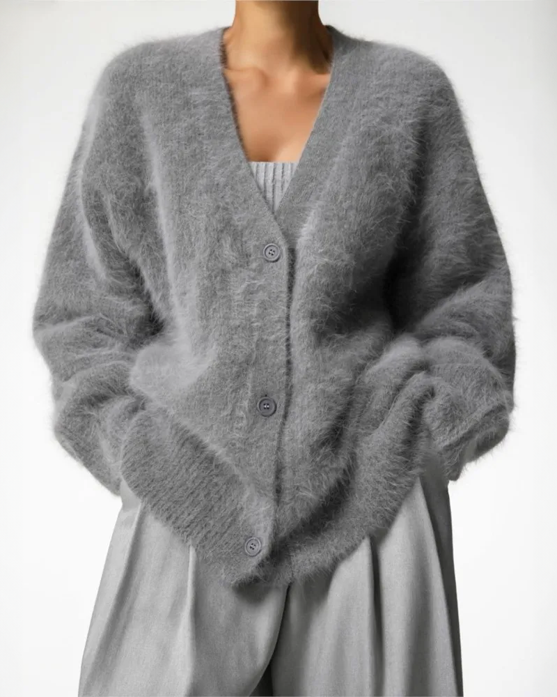 Coralie Soft Knit Cardigan | Women's Plush Button-Front Knit