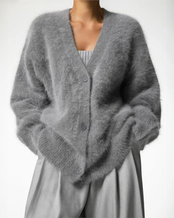 Coralie Soft Knit Cardigan | Women's Plush Button-Front Knit