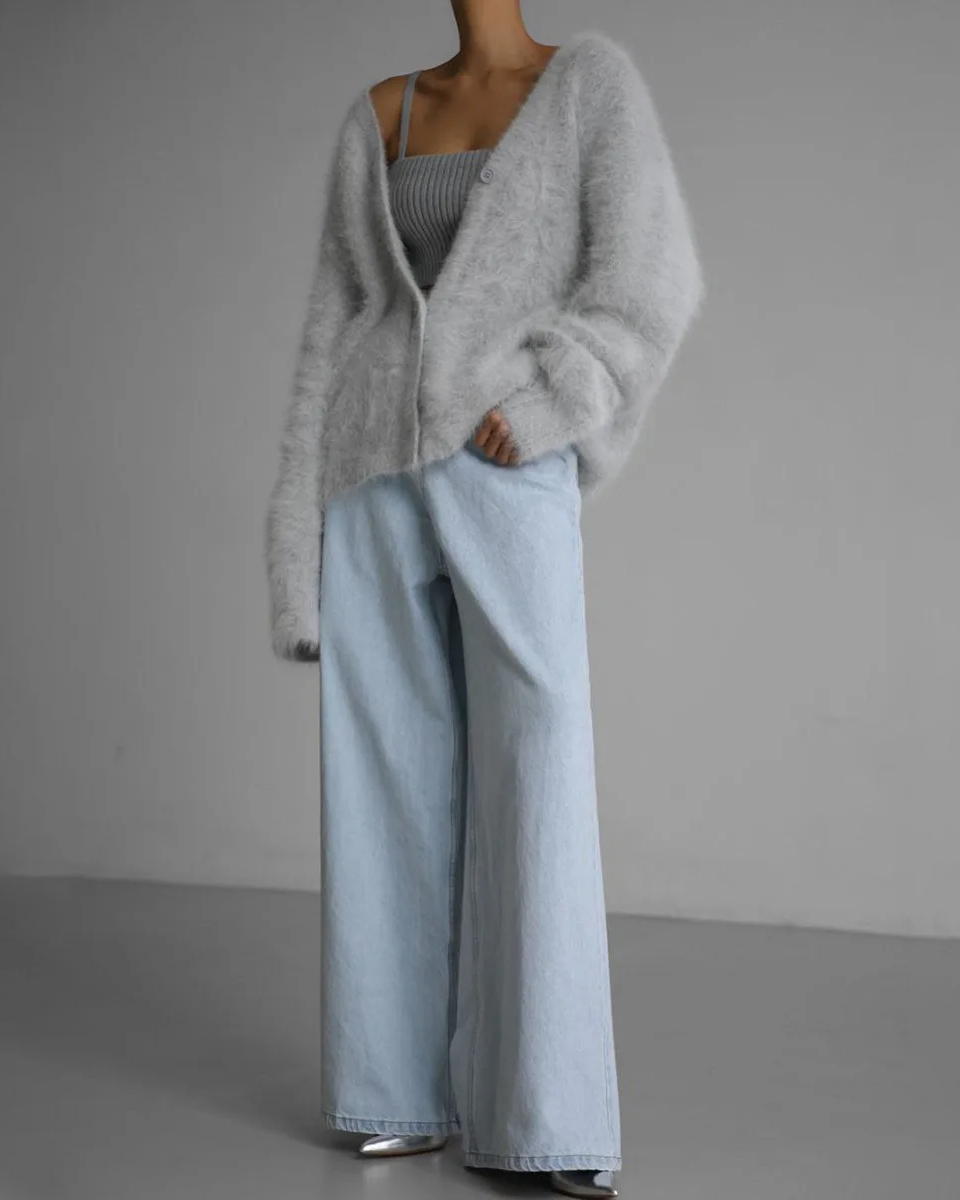 Coralie Soft Knit Cardigan | Women's Plush Button-Front Knit