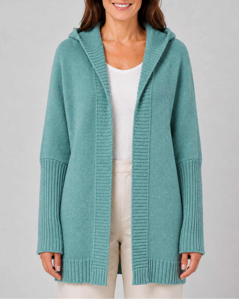Esme Hooded Open-Front Cardigan | Women's Longline Knit