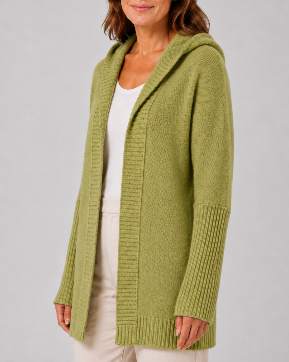 Esme Hooded Open-Front Cardigan | Women's Longline Knit