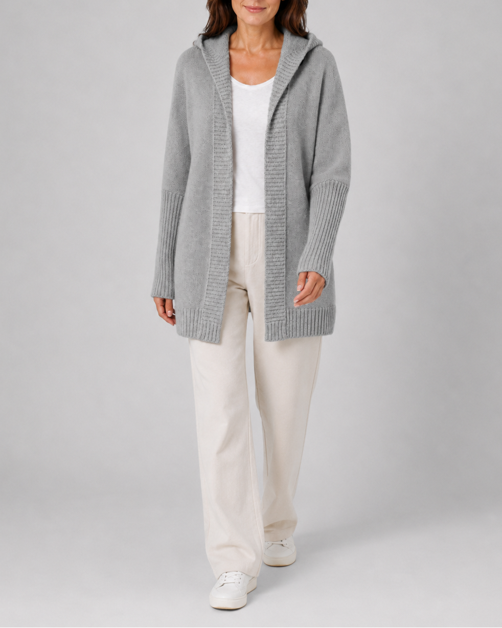 Esme Hooded Open-Front Cardigan | Women's Longline Knit
