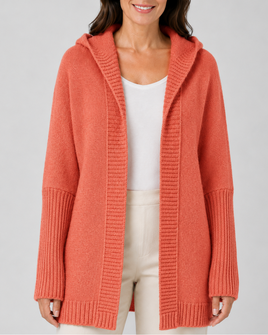Esme Hooded Open-Front Cardigan | Women's Longline Knit