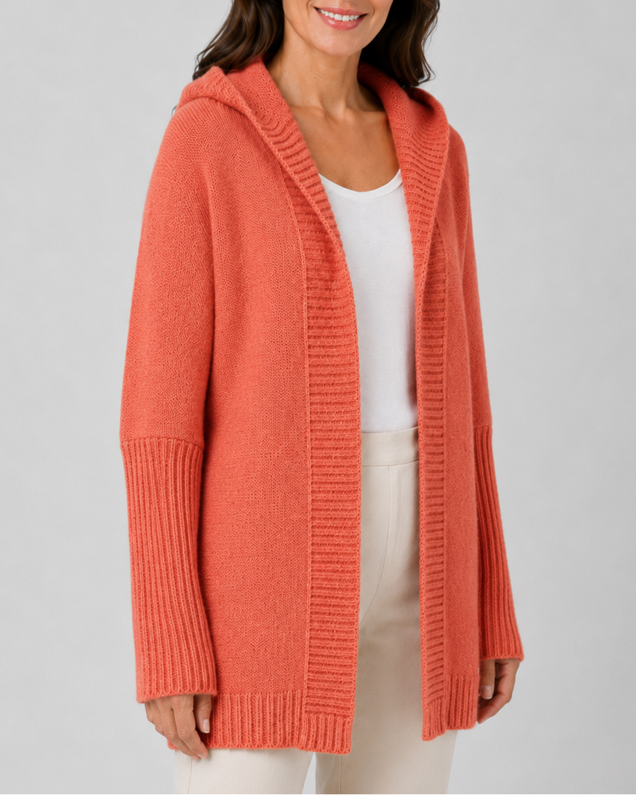 Esme Hooded Open-Front Cardigan | Women's Longline Knit
