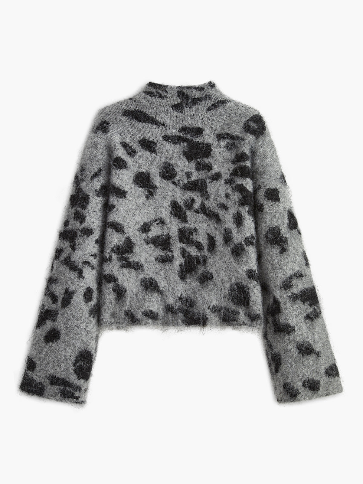 Women's Knit Sweater Animal Print Long Sleeve Crewneck Pullover