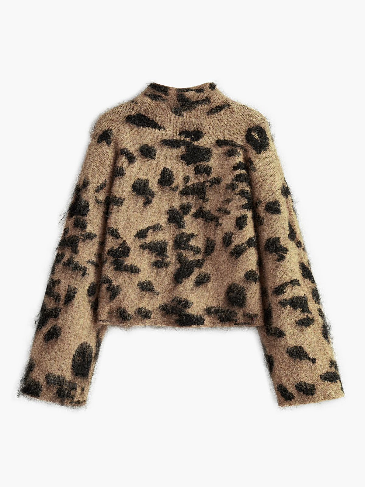 Women's Knit Sweater Animal Print Long Sleeve Crewneck Pullover